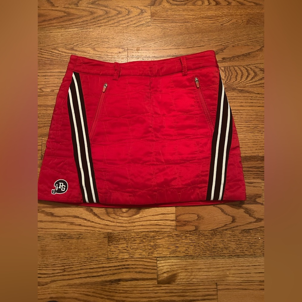 Pearly Gates Women’s Sz 1 Red Quilted Sporty Y2K Inspired Tennis Golf Skirt